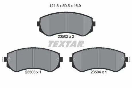 2350201 Колодки тормозные (передние/задние) Nissan Almera I/Patrol GR V Wagon 95- 02 TEXTAR подбор по vin на Brocar