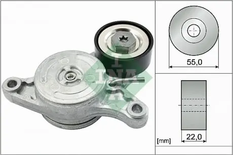 534042010 Натяжник ременя генератора Toyota Avensis 1.6/2.0 DI-D 08- INA підбір по vin на Brocar