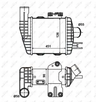 30371 Радіатор інтеркулера Hyundai Tucson/Kia Sportage 2.0CRDi 06- NRF підбір по vin на Brocar