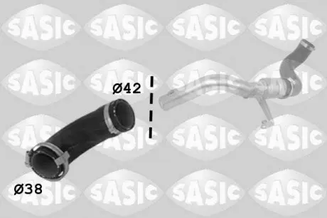 3336214 PRZEWÓD INTERCOOLERA FORD MONDEO IV 1,8TDCI (KRÓTKI) SASIC підбір по vin на Brocar
