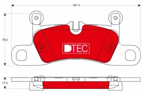 GDB1875DTE Комплект гальмівних колодок, дискове гальмо GDB1875DTE TRW TRW підбір по vin на Brocar