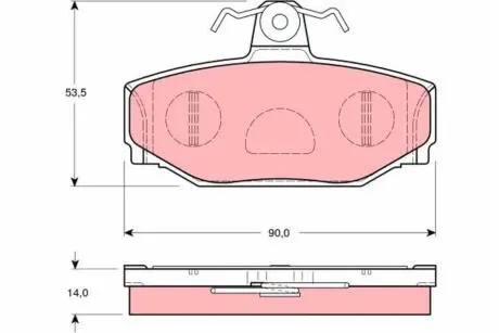 GDB1377 Комплект гальмівних колодок, дискове гальмо TRW підбір по vin на Brocar