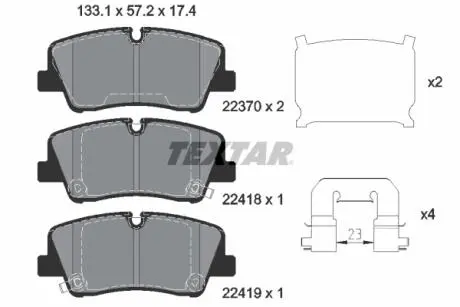 2241801 Тормозные колодки дисковые TEXTAR подбор по vin на Brocar
