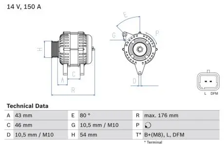 0986047360 Генератор BOSCH підбір по vin на Brocar