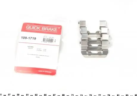 1091719 Комплект прижимних планок гальмівного супорту QUICK BRAKE підбір по vin на Brocar