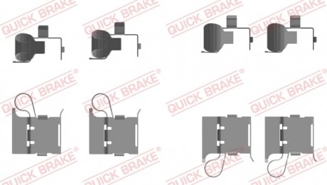 1090097 Монтажний компл., гальм.колодка QUICK BRAKE підбір по vin на Brocar