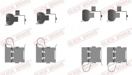 1090097 Монтажний компл.,гальм.колодки QUICK BRAKE подбор по vin на Brocar