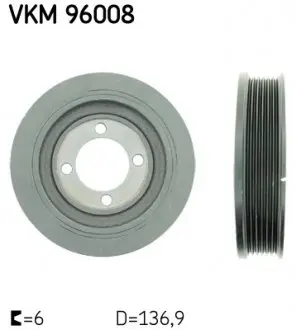 VKM96008 Шків коленвавала CHEVROLET CAPTIVA 2.4 06- SKF підбір по vin на Brocar