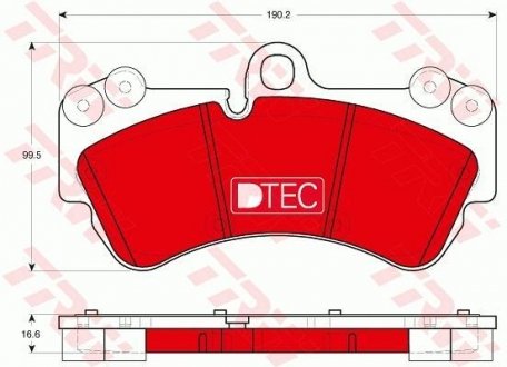 GDB1720DTE Комплект тормозных колодок, дисковый тормоз GDB1720DTE TRW TRW подбор по vin на Brocar