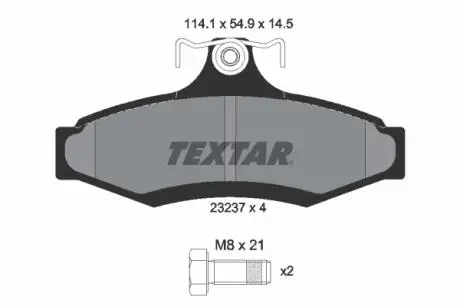 2323701 Гальмівні колодки, дискове гальмо (набір) TEXTAR підбір по vin на Brocar