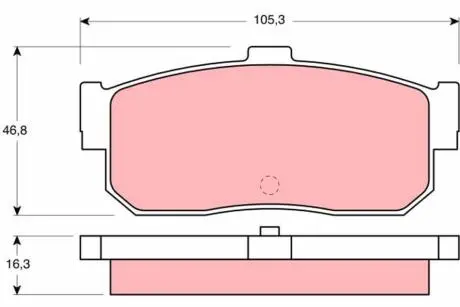 GDB1172 Комплект гальмівних колодок, дискове гальмо TRW підбір по vin на Brocar