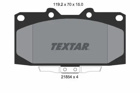 2185401 Комплект тормозных колодок, дисковый тормоз TEXTAR подбор по vin на Brocar