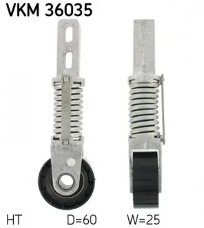 VKM36035 Натяжной ролик ременного привод Megane 1,9dCi/dTi 01-. SKF подбор по vin на Brocar
