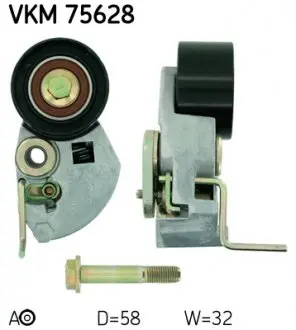 VKM75628 Натяжний ролик, ремінь ГРМ SKF підбір по vin на Brocar