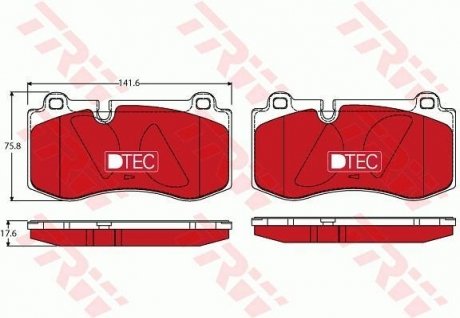 GDB1733DTE Колодки передние mercedes w211, w221 gdb1733dte TRW підбір по vin на Brocar