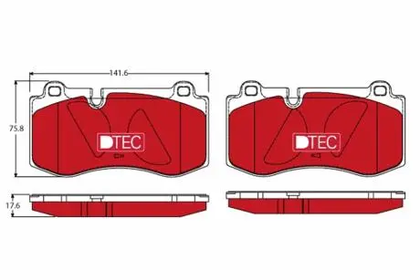 GDB1733DTE Колодки передні mercedes w211, w221 gdb1733dte TRW підбір по vin на Brocar