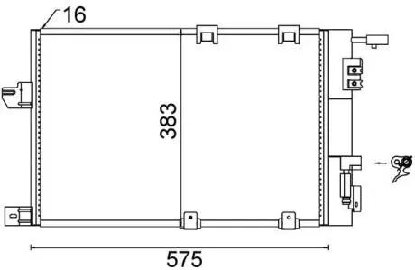 AC339000S Конденсатор, система кондиціонування повітря MAHLE / KNECHT підбір по vin на Brocar