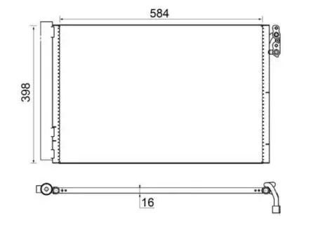 AC413001S Конденсатор, система кондиціонування повітря MAHLE / KNECHT підбір по vin на Brocar
