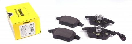 2469602 Колодки тормозные (передние) VW Caddy 03- (Teves) Q+ (ушки вниз) (с датчиком) TEXTAR подбор по vin на Brocar