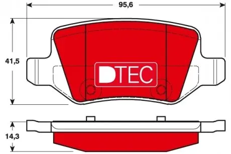 GDB1481DTE Комплект тормозных колодок, дисковый тормоз GDB1481DTE TRW TRW подбор по vin на Brocar