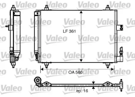 817824 Конденсер Valeo VALEO підбір по vin на Brocar