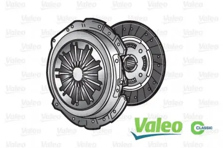 786043 Комплект зчеплення VW Caddy I 82-92 (d=210mm) VALEO підбір по vin на Brocar