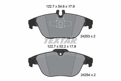 2425381 Гальмівні колодки, дискове гальмо (набір) TEXTAR підбір по vin на Brocar