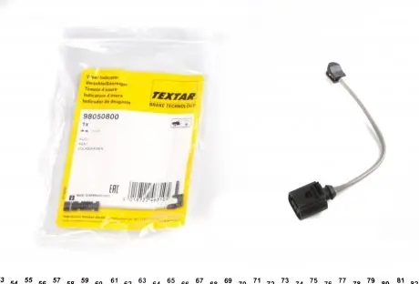 98050800 Датчик зносу гальмівних колодок (передніх) VW Passat 14-/ Audi A3 13- TEXTAR підбір по vin на Brocar