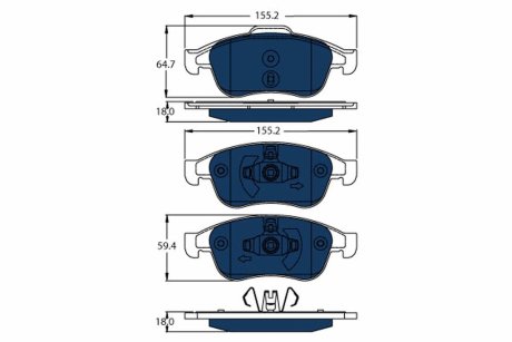 GDB1789BTE KLOCKI HAM. RENAULT P. FLUENCE 12- ELECTRIC BLUE TRW подбор по vin на Brocar