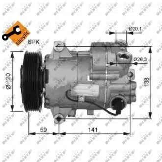 32487 Компресор кондиціонера Opel Insignia 2.0 CDTI 08- NRF підбір по vin на Brocar
