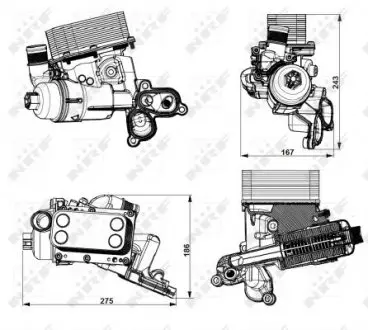 31751 Радіатор масляний Renault Scenic III 2.0 05- (теплообмінник) NRF підбір по vin на Brocar