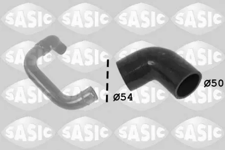 3336280 PRZEWÓD INTERCOOLERA FIAT STILO 1,9JTD (KOLANKO) SASIC підбір по vin на Brocar