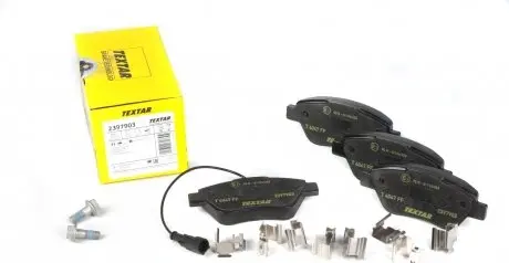 2397903 Колодки тормозные (передние) Fiat Doblo/Citroen Nemo/Peugeot Bipper 08- (Bosch) Q+ (с датчиком) TEXTAR подбор по vin на Brocar
