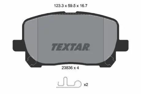 2383601 Тормозные колодки дисковые TEXTAR подбор по vin на Brocar