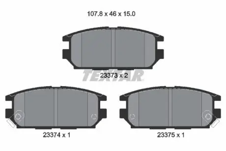 2337301 Гальмівні колодки, дискове гальмо (набір) TEXTAR підбір по vin на Brocar