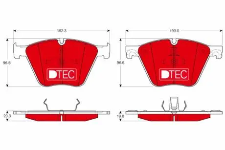 GDB1964DTE Комплект тормозных колодок, дисковый тормоз GDB1964DTE TRW TRW подбор по vin на Brocar