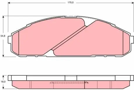 GDB3394 Гальмівні колодки, дискове гальмо (набір) TRW підбір по vin на Brocar