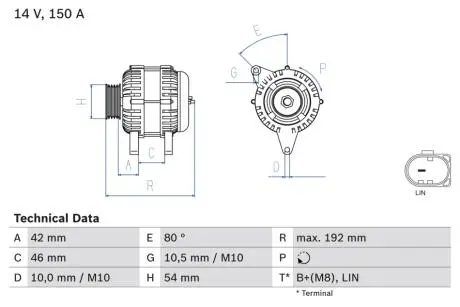 0986084230 Генератор BOSCH підбір по vin на Brocar