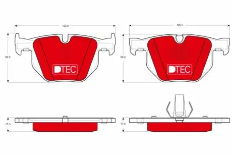 GDB1730DTE Тормозные колодки, дисковые. TRW подбор по vin на Brocar