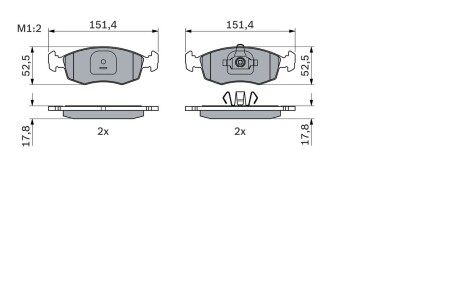 0986494943 Гальмівні колодки дискові BOSCH підбір по vin на Brocar