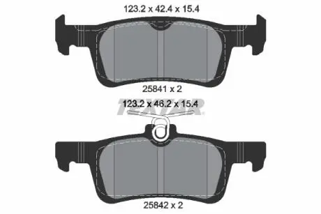 2584101 Колодки тормозные (задние) Peugeot 308 14- (Teves) Q+ TEXTAR подбор по vin на Brocar