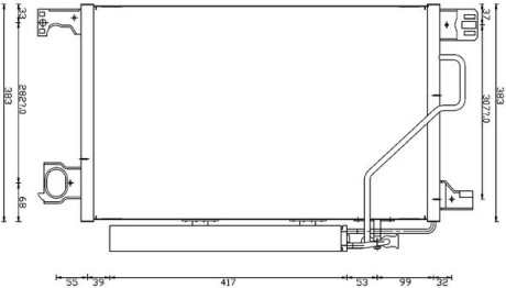 AC662000S SKRAPLACZ KLIMATYZACJI DB C209/A209/W203/CL203 MAHLE / KNECHT підбір по vin на Brocar