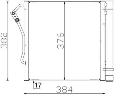 AC340000S Конденсатор, система кондиціонування повітря MAHLE / KNECHT підбір по vin на Brocar