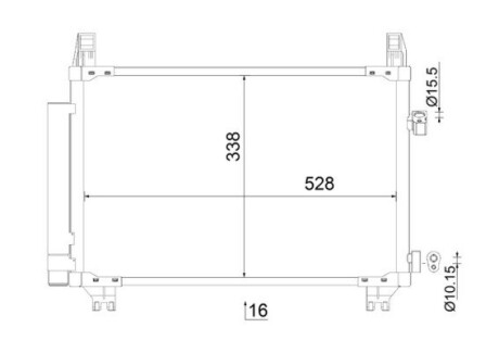 AC806000S SKRAPLACZ KLIMATYZACJI TOYOTA YARIS 06- 1,4D4D MAHLE / KNECHT подбор по vin на Brocar