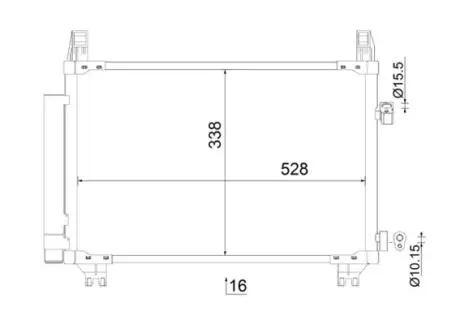 AC806000S Радіатор кондиціонера TOYOTA YARIS 06- 1,4D4D MAHLE / KNECHT підбір по vin на Brocar