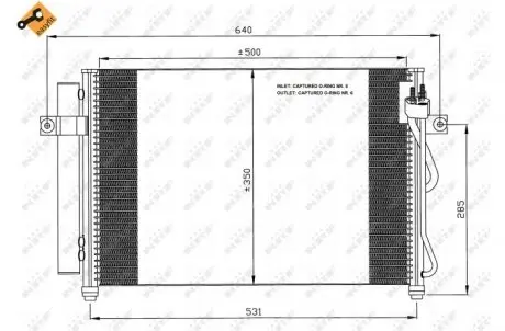 35630 Конденсатор, кондиционер NRF подбор по vin на Brocar