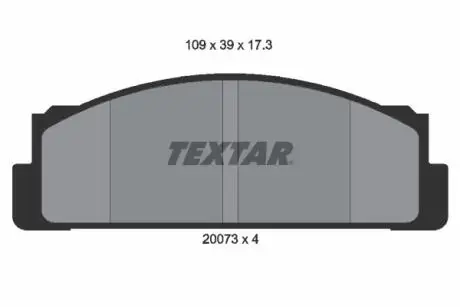 2007304 Комплект тормозных колодок, дисковый тормоз TEXTAR підбір по vin на Brocar