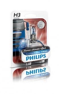 13336MDBVB1 Автолампа Philips 13336mdbvb1 MasterDuty BlueVision H3 PK22s 70 W світло-блакитна PHILIPS підбір по vin на Brocar