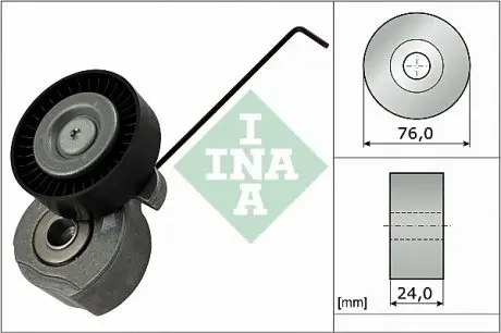 534032410 Натяжник ременя генератора Land Rover Freelander 3.2 06-14 INA підбір по vin на Brocar