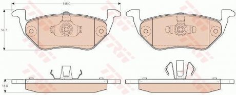 GDB1754 Комплект тормозных колодок, дисковый тормоз TRW подбор по vin на Brocar